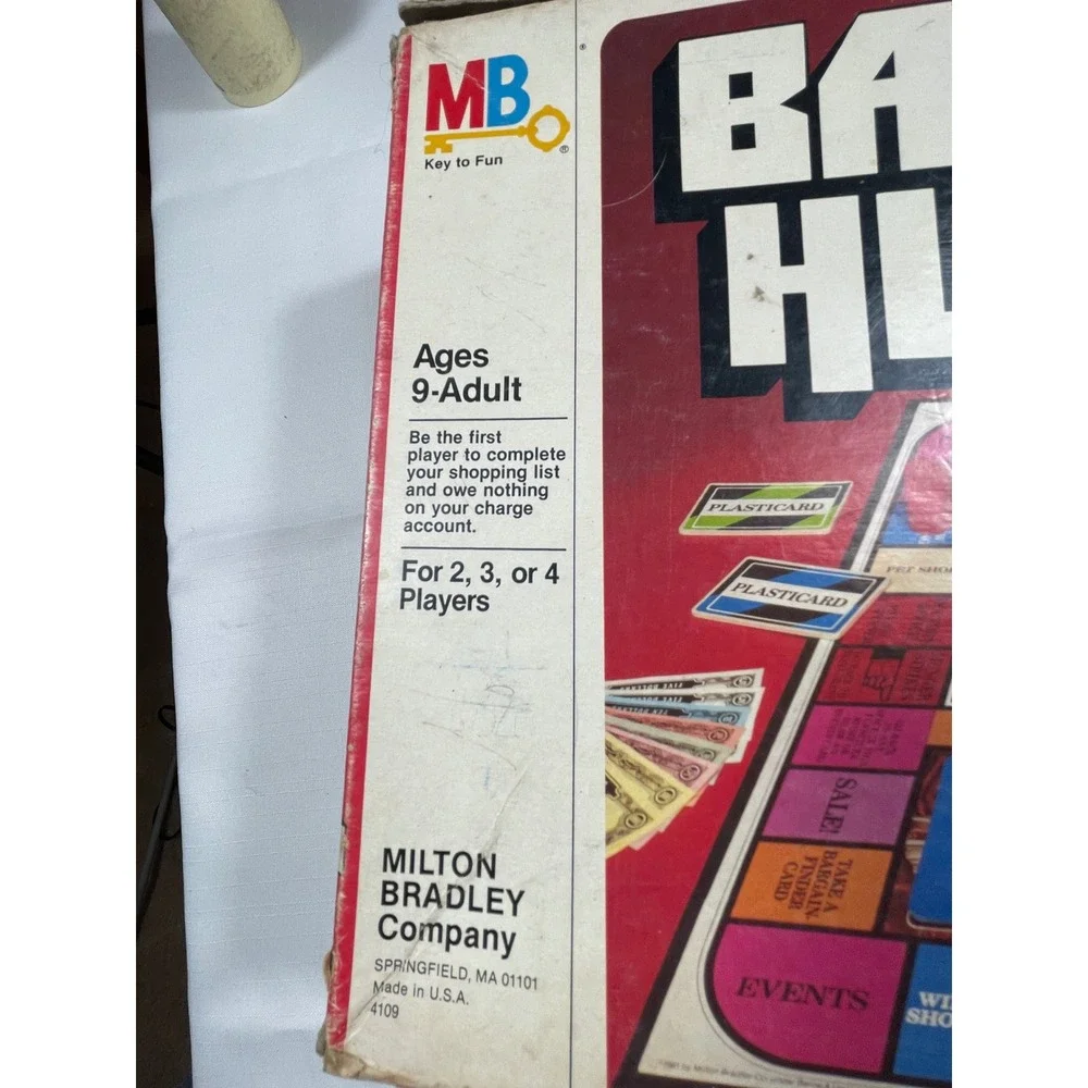 Bargain Hunter Board Game Vintage 1970s Milton Bradley appears to be complete‎